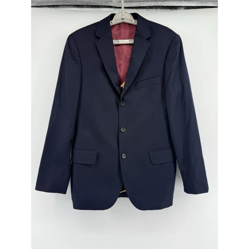 J. Crew Legacy Sportcoat 3 Button Navy Blue Wool Mens US Size 38R